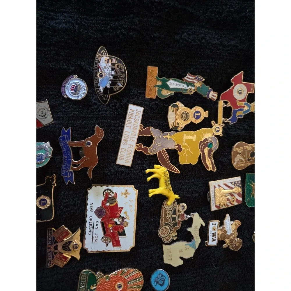 Vintage Lot Of 33 Lions Club Pins